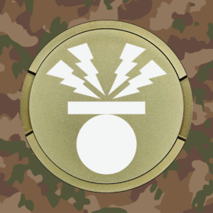 Snusdose Flab-Kanonier Militär-grün
